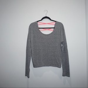 Cross back long sleve top